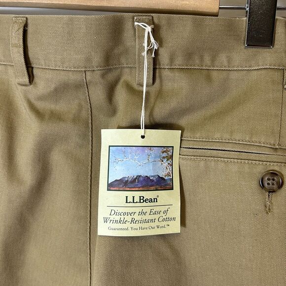 L.L. Bean NWT Flat Front Straight Leg Wrinkle-Resistant Chino Pants Size 44 X 36 - Picture 6 of 14